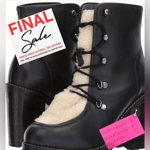 BNIB Seychelles Faux Fur Leather Boot Women’s 6 $180